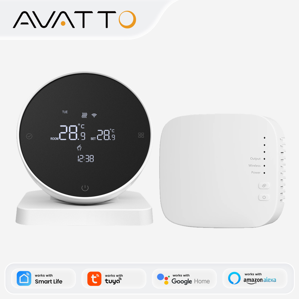 Smart Home Thermostat - AVATTO WiFi Inteligentny Termostat, Bezprzewodowy Odbiornik