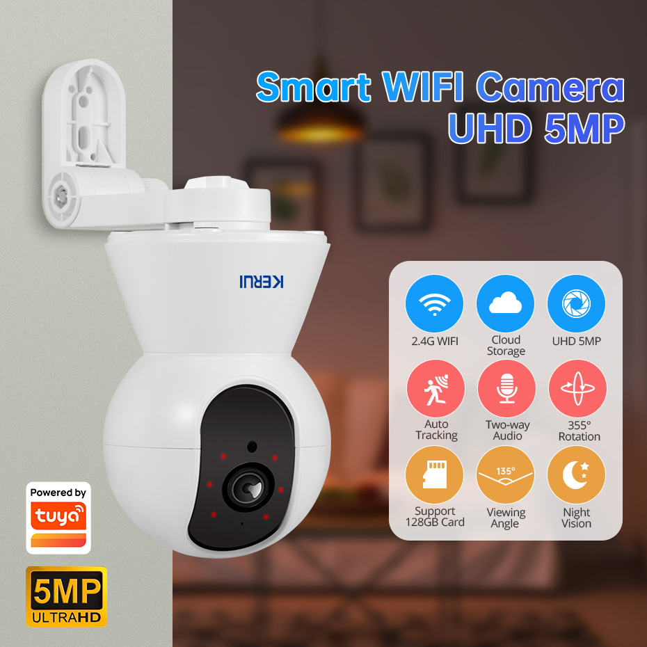 Smart Home Camera Ezviz - KERUI 4K 8MP Tuya inteligentna Mini