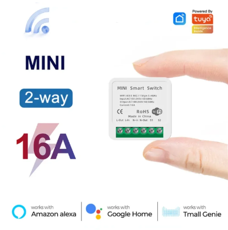 Smart Home Simple - Mini Przełącznik WiFi 16A Aplikacja Smart