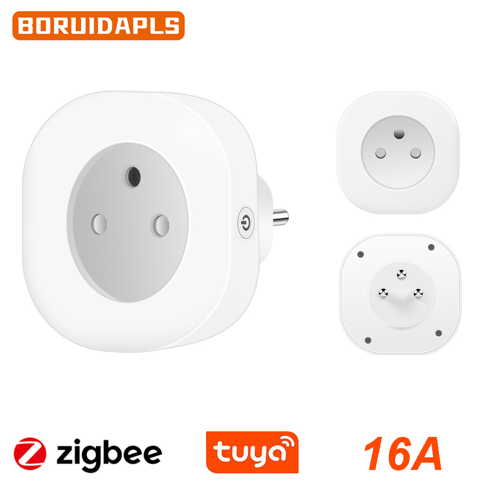 Smart Home Energy Monitor - BORUIDAPLS Inteligentne gniazdko Tuya Zigbee EU/FR/Israel/Brazylia/Szwajcaria