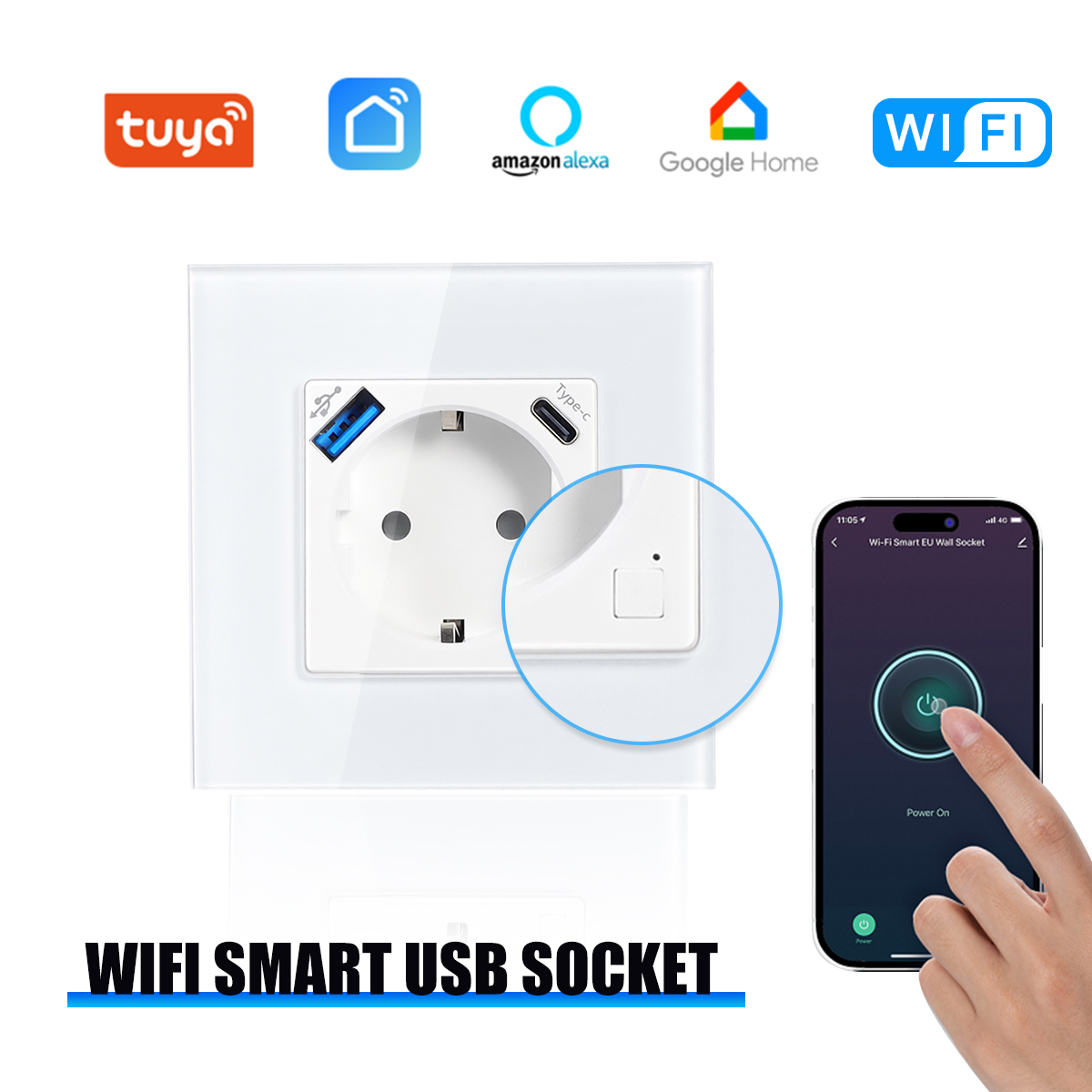 Smart Home Energy Monitor - GEYA Gniazdko Wi-Fi EU z interfejsem