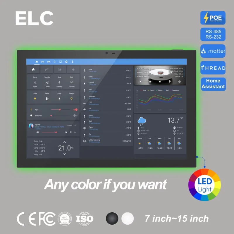 Smart Home Panel - Panel Smart Home Home Assistant 10,1
