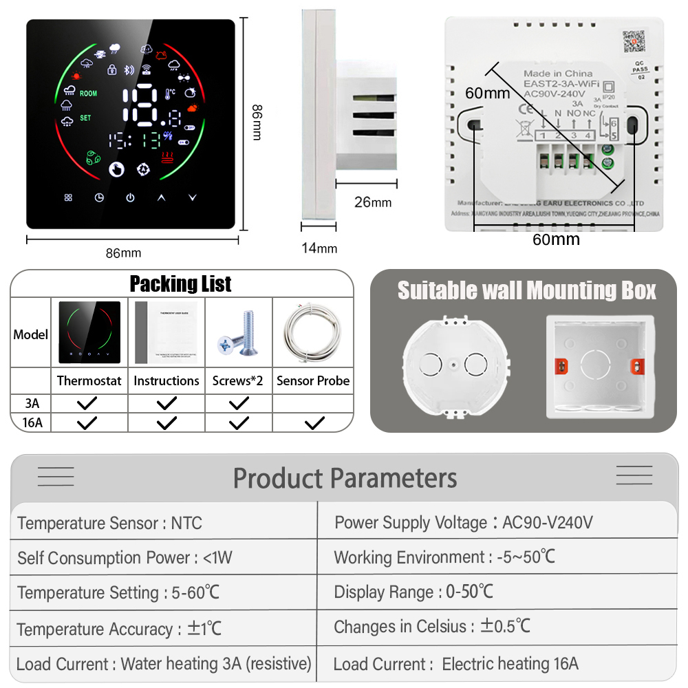 Tuya WiFi inteligentny termost – Smart Home Thermostat recenzja i cena