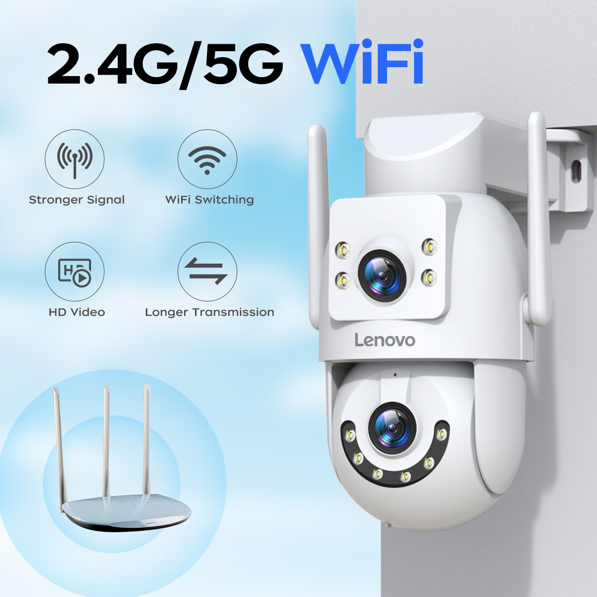 Lenovo HD PTZ Camera Outdoor 6 – Smart Home Camera Ezviz recenzja i cena
