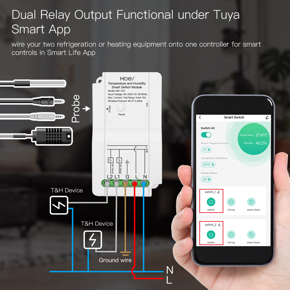WiFi Inteligentny moduł przełą – Smart Home Thermostat recenzja i cena